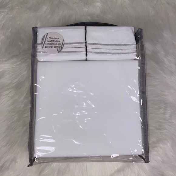 ✨FINAL STOCK✨Full 6pc White Bedsheets - Picture 2 of 5
